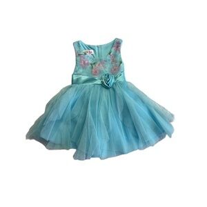 Jessica Ann Blue floral Easter dress size 12 month